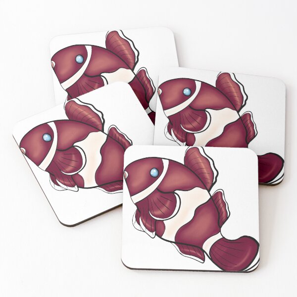 Item preview, Deep Maroon Clownfish - Hand Drawn Sea Life Art designed and sold by LYAN-STORE.