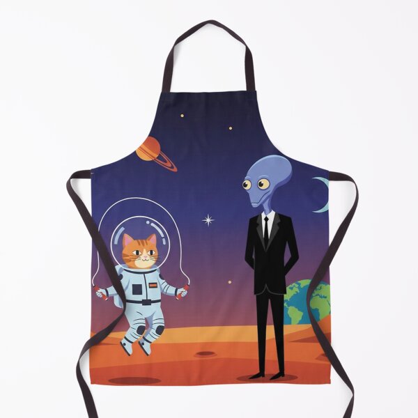 Item preview, Cosmic Jump – Astronaut Cat & Alien Fun designed and sold by Dogandesighn.