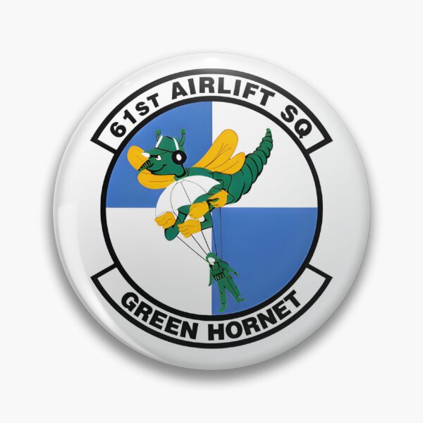Item preview, 61st Airlift Squadron "Green Hornet" Military Patch Emblem designed and sold by CharlieDesings.