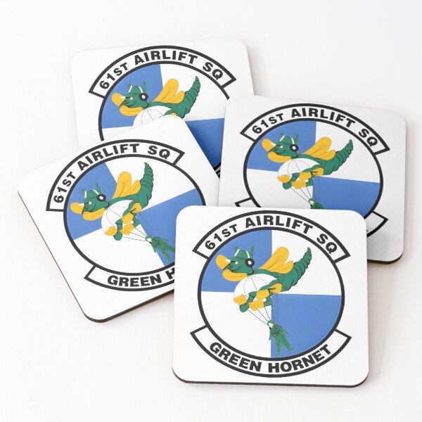 Item preview, 61st Airlift Squadron "Green Hornet" Military Patch Emblem designed and sold by CharlieDesings.