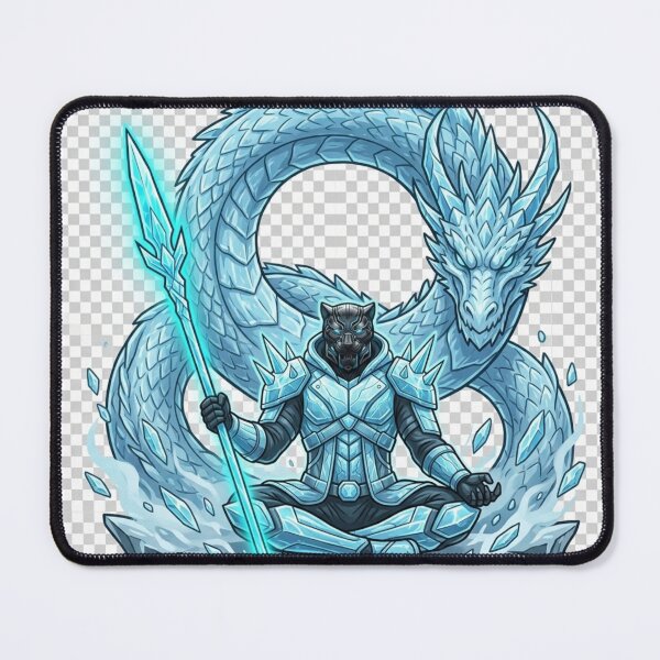 Item preview, Frost Dragon Guardian – Ice Armor Warrior Vector Illustration designed and sold by NILE-Fox.