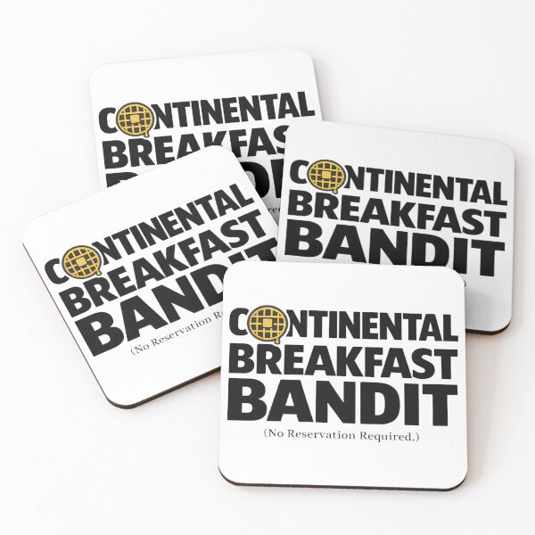 Item preview, Continental Breakfast Bandit Bold Typography Minimalist Humor Graphic designed and sold by Thread-Riot.