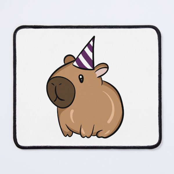 Item preview, Cute Party Capybara - Funny Animal with Birthday Hat Illustration designed and sold by LYAN-STORE.