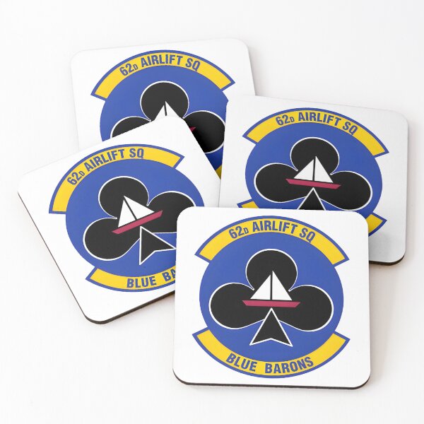 Item preview, 62d Airlift Squadron "Blue Barons" Military Patch Emblem designed and sold by CharlieDesings.