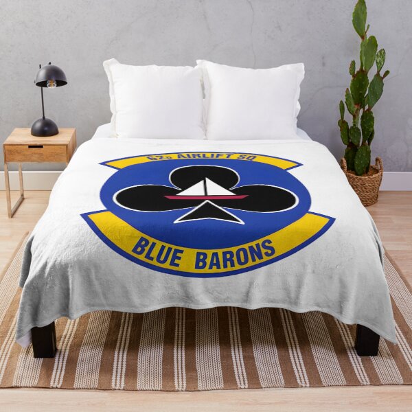 Item preview, 62d Airlift Squadron "Blue Barons" Military Patch Emblem designed and sold by CharlieDesings.