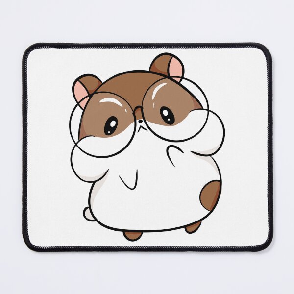 Item preview, Cute Smart Hamster with Round Glasses Illustration designed and sold by LYAN-STORE.