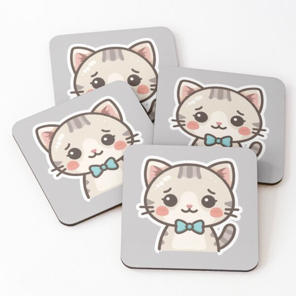 Item preview, Cute Cat with Bow Tie designed and sold by PastelPaws Atelier.