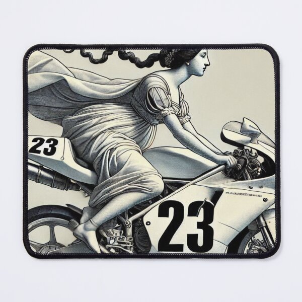 Item preview, “OLYMPIAN OVERDRIVE 23 — The Goddess of Full‑Throttle Fate & High‑Speed Chaos” designed and sold by Print Fiction.