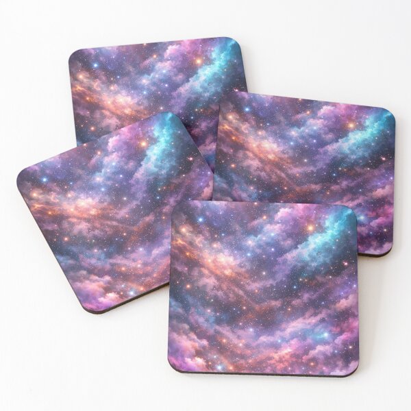 Item preview, Violet Turquoise Nebula Wall Art – Cosmic Galaxy Space Decor designed and sold by ImaginingNebulae.