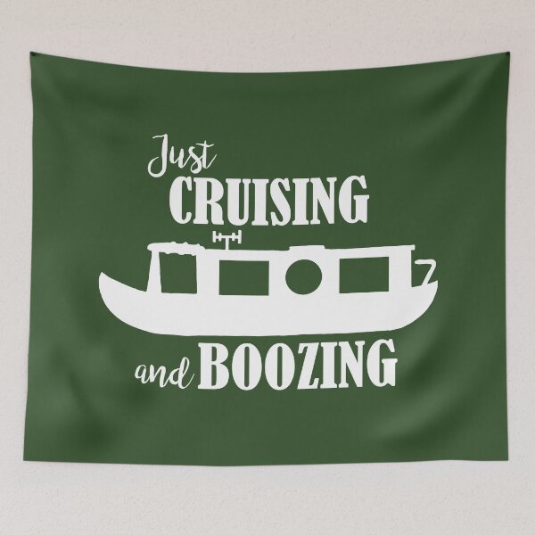 Item preview, Narrowboat Cruising and Boozing designed and sold by HotHibiscus.