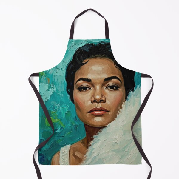 Item preview, The Original Catwoman: Eartha Kitt Luminous Teal Impasto Portrait designed and sold by Art's Diner.