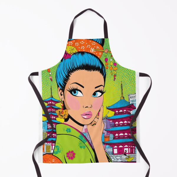 Item preview, Vibrant Geisha with Modern Touch in Colorful Scene designed and sold by Artessie.