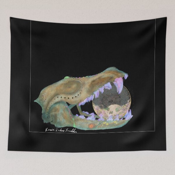 Item preview, "We will outlive death"; decorative skull pairing designed and sold by SelkieSellsArt.