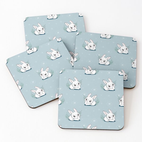Item preview, Cute White Bunny and Flowers Seamless Pattern - Pastel Spring Aesthetic designed and sold by LYAN-STORE.