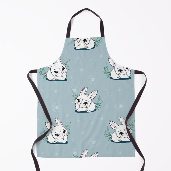 Item preview, Cute White Bunny and Flowers Seamless Pattern - Pastel Spring Aesthetic designed and sold by LYAN-STORE.