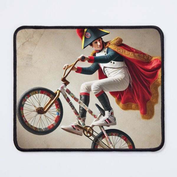 Item preview, “NAPO‑WHEELIEON 23 — The Tiny Emperor of Big Tricks & Timeline‑Breaking BMX Chaos” designed and sold by Print Fiction.