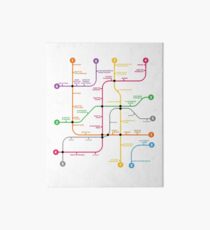 u2 zoostation metro map Art Board