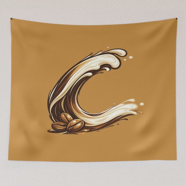Item preview, Urban Coffee Swirl Letter C Design designed and sold by annenambiro.