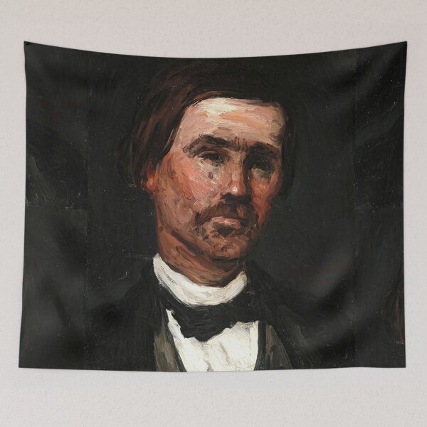 Item preview, Head of a Man by Paul Cézanne: Post Impressionist Portrait Print designed and sold by artofuniverse.