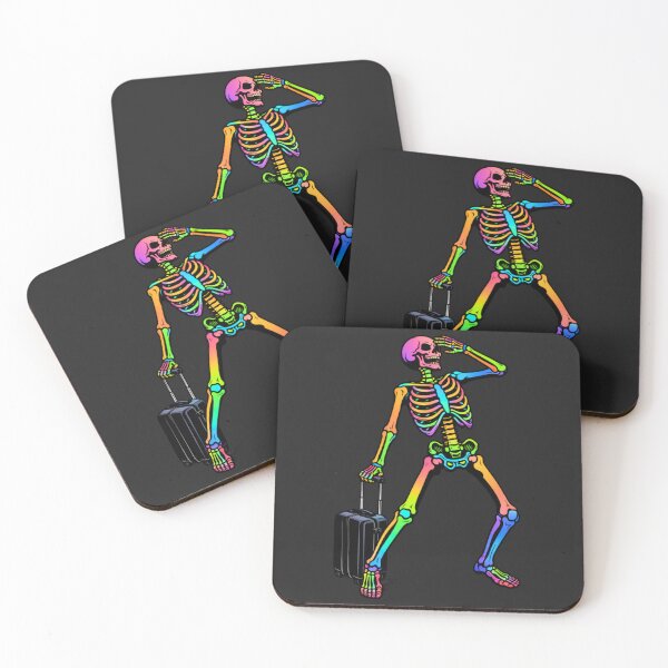 Item preview, Travel Mode Skeleton – Digital Nomad Wanderlust Aesthetic Art designed and sold by ColorSplash123.