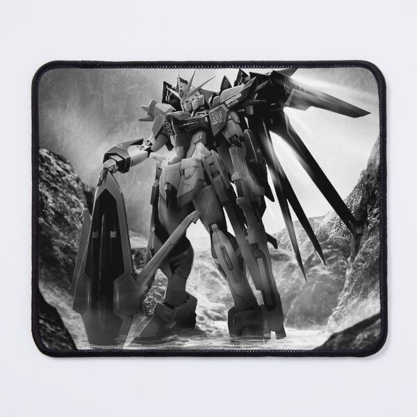 Item preview, black white Rising Freedom Gundam seed nature digital imaging illustration digital art designed and sold by sabartgunpla.