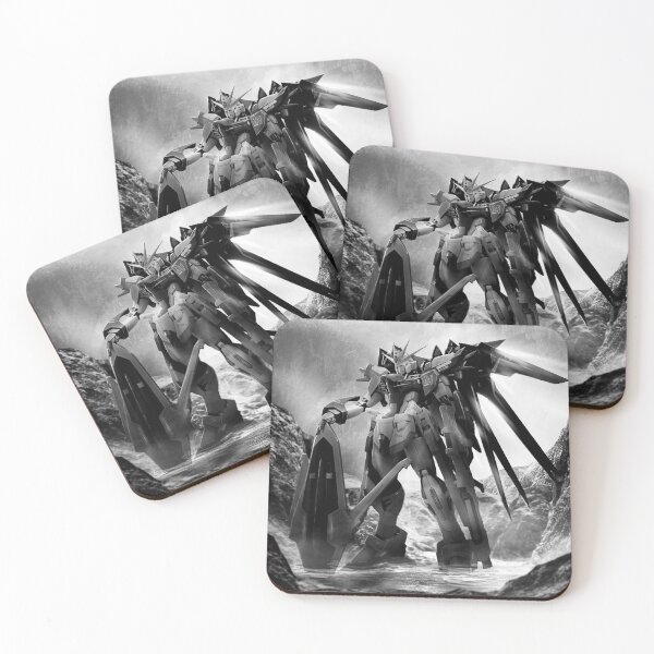 Item preview, black white Rising Freedom Gundam seed nature digital imaging illustration digital art designed and sold by sabartgunpla.