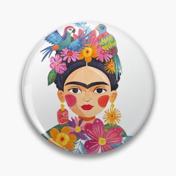 Item preview, Fearless Mexican Flower Icon Portrait designed and sold by artsandsoul.