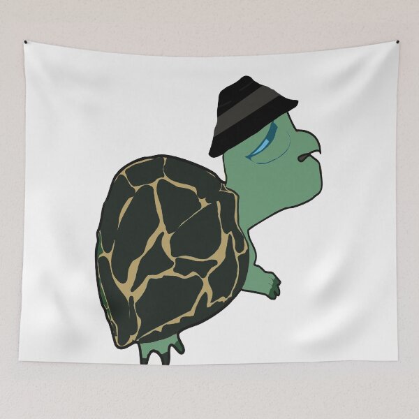 Item preview, Turtle with a hat designed and sold by dariosArt.