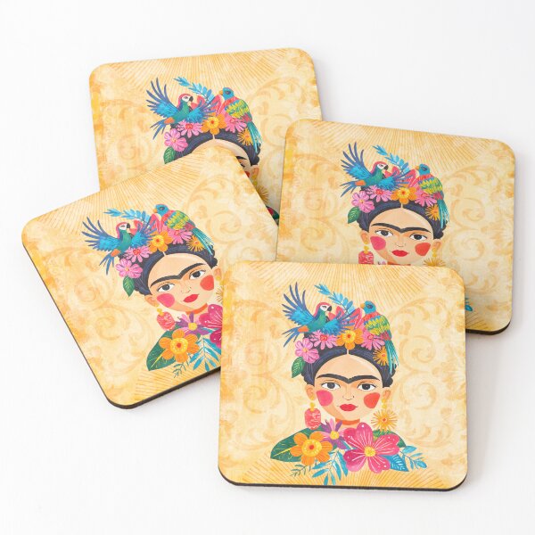 Item preview, Fearless Mexican Flower Icon Portrait designed and sold by artsandsoul.