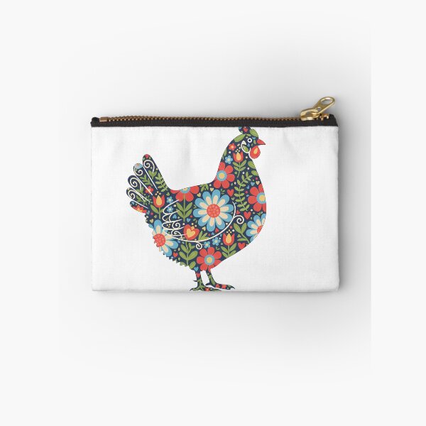 Item preview, Daisy Flower Patterned Hen in Decorative Motifs – Scandinavian Folk Art by heidiannemorris © designed and sold by FOLK ART FUSION by heidiannemorris.