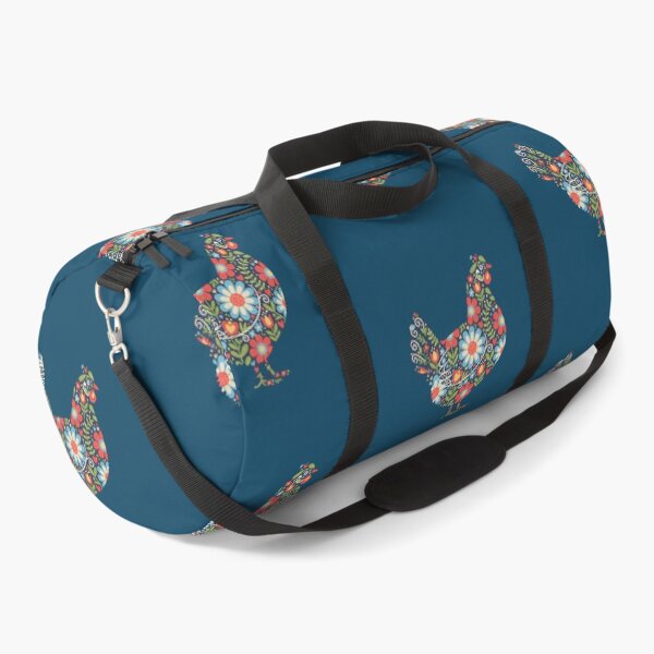 Item preview, Daisy Flower Patterned Hen in Decorative Motifs – Scandinavian Folk Art by heidiannemorris © designed and sold by FOLK ART FUSION by heidiannemorris.