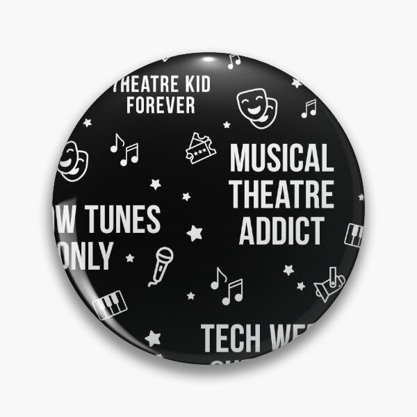 Item preview, Theatre Kid Aesthetic Pattern – Musical Theatre Typography Decor (Black & White) designed and sold by Identity Club Co.