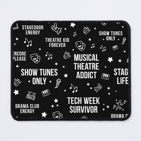 Item preview, Theatre Kid Aesthetic Pattern – Musical Theatre Typography Decor (Black & White) designed and sold by Identity Club Co.