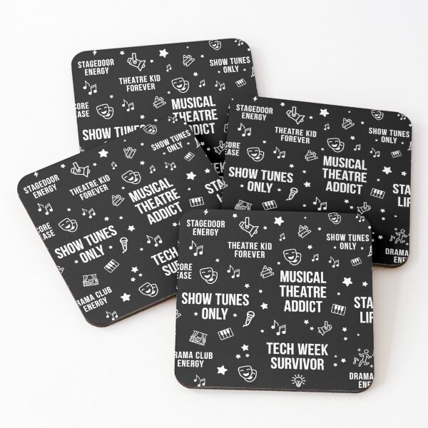 Item preview, Theatre Kid Aesthetic Pattern – Musical Theatre Typography Decor (Black & White) designed and sold by Identity Club Co.