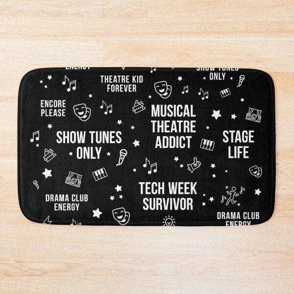 Item preview, Theatre Kid Aesthetic Pattern – Musical Theatre Typography Decor (Black & White) designed and sold by Identity Club Co.