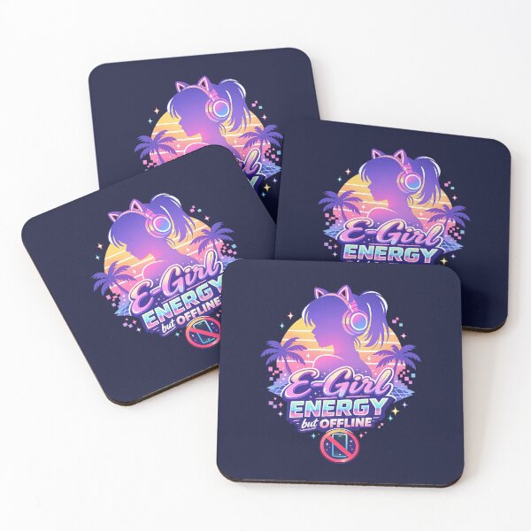 Item preview, Vaporwave E-Girl Energy but Offline | Neon Pastel Aesthetic Phone Detox Art designed and sold by PopCulturePixel.