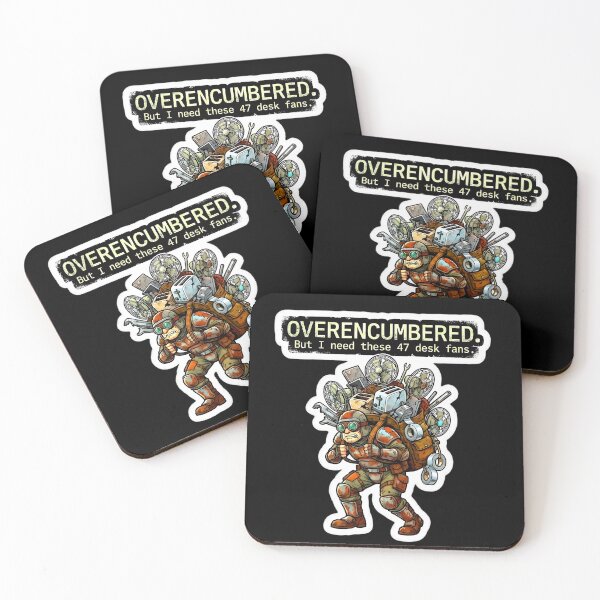 Item preview, Overencumbered Desk Fan Hoarder Post Apocalyptic Gamer designed and sold by Oommen Studio .