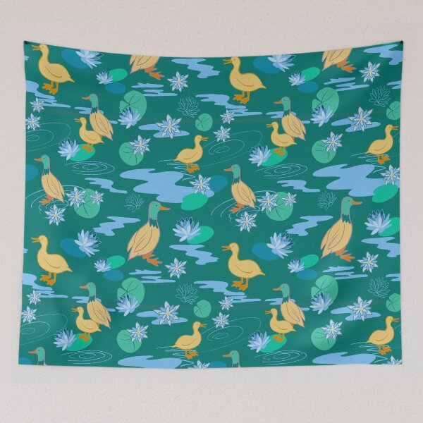 Item preview, Ducks and waterlilies designed and sold by AmareteArt.