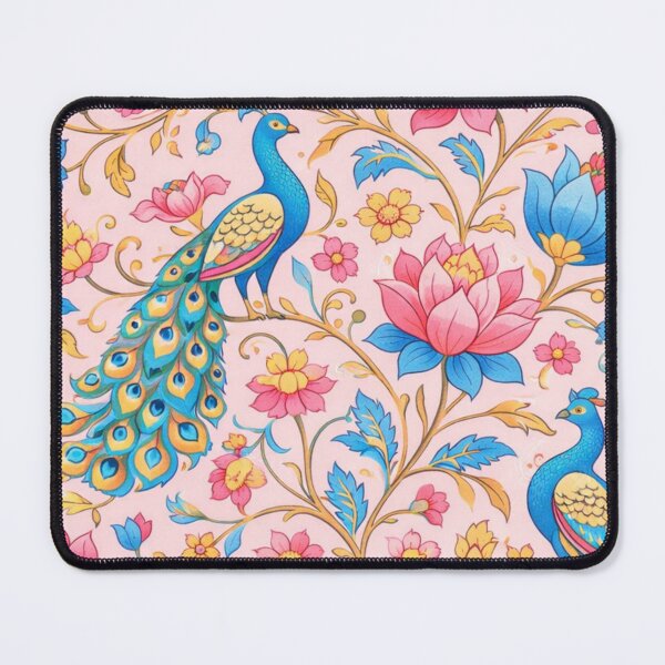 Item preview, Peacock and floral motif  designed and sold by DoneAndDusted.