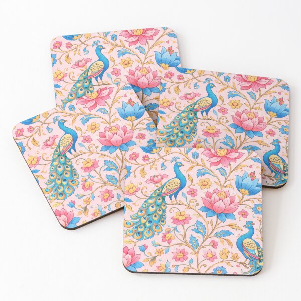 Item preview, Peacock and floral motif  designed and sold by DoneAndDusted.