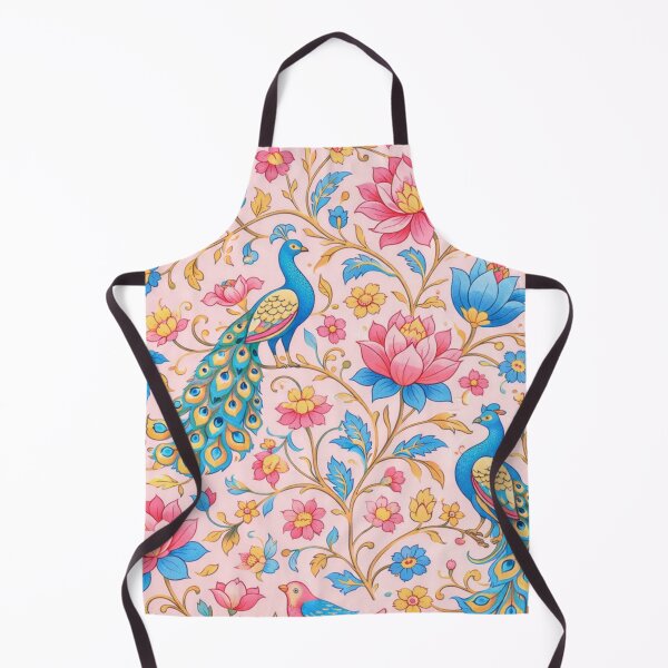 Item preview, Peacock and floral motif designed and sold by DoneAndDusted.