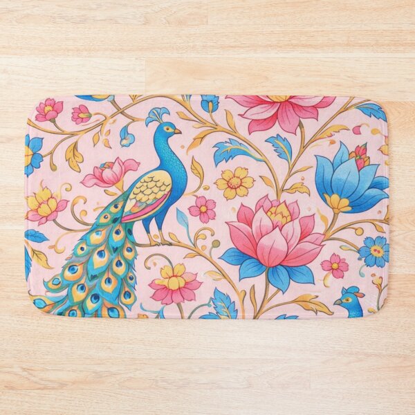 Item preview, Peacock and floral motif  designed and sold by DoneAndDusted.