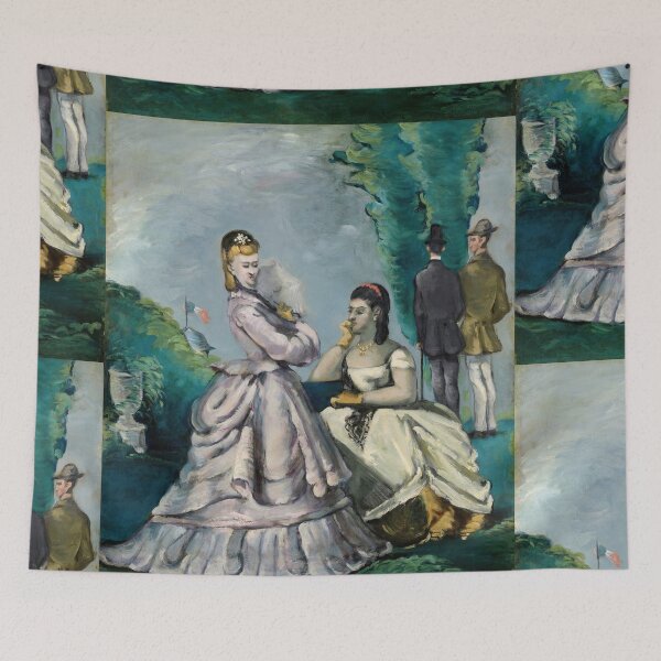 Item preview, La Conversation by Paul Cézanne: Post Impressionist Garden Conversation Poster designed and sold by artofuniverse.