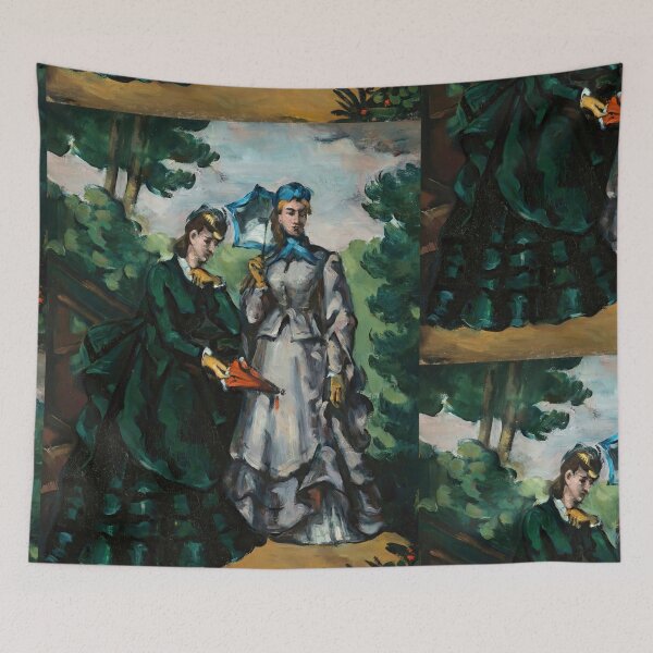 Item preview, La Promenade by Paul Cézanne: Post Impressionist fashion garden scene designed and sold by artofuniverse.