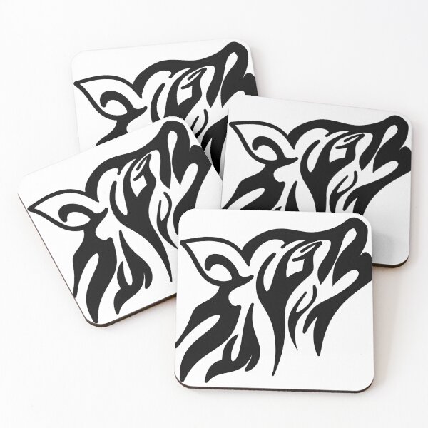 Item preview, Minimalist Tribal Wolf Howling - Bold Black and White Tattoo Style Art designed and sold by LYAN-STORE.
