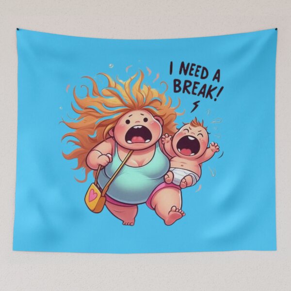 Item preview, I need a BREAK! Cute mom and baby designed and sold by Shs-Kenya.