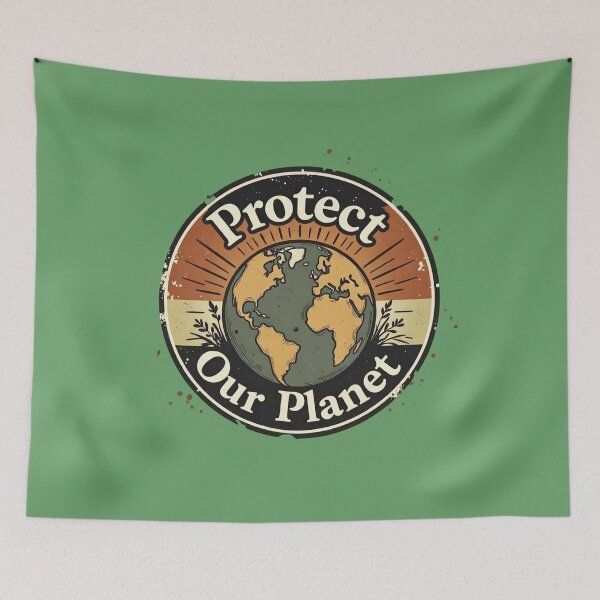 Item preview, Protect Our Planet | Vintage Sustainable Living Graphic designed and sold by InkWeaveShop.