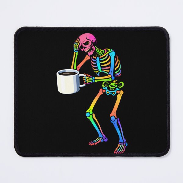 Item preview, Coffee Addict Monday Skeleton – Corporate Burnout Humor Aesthetic Art designed and sold by ColorSplash123.