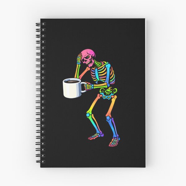 Item preview, Coffee Addict Monday Skeleton – Corporate Burnout Humor Aesthetic Art designed and sold by ColorSplash123.