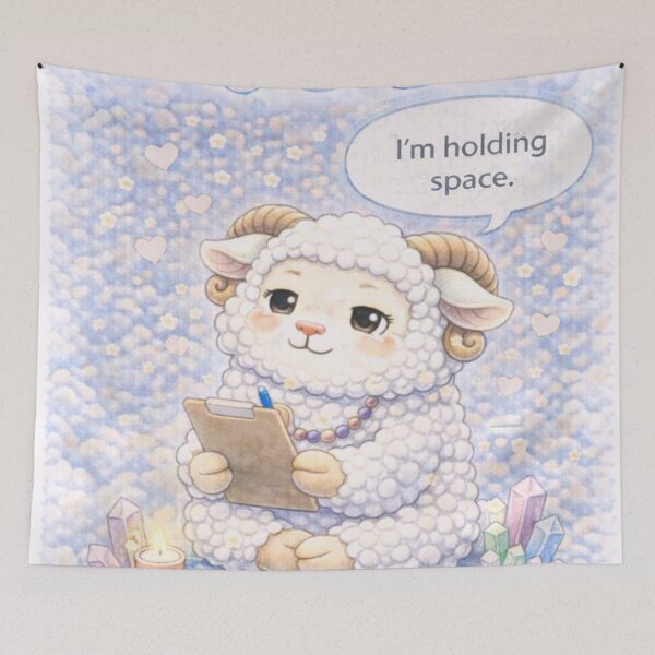 Item preview, Therapy-Speak Sheep | I’m Holding Space CareSheep Parody (Sheepism) designed and sold by Thpoar.